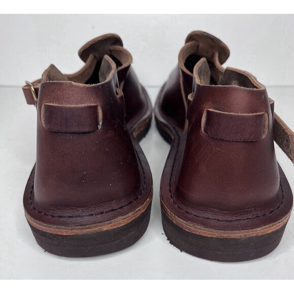 Zora of St.Thomas Handmade Brown Leather Fisherman Sandals Vibram Sole Mens 9